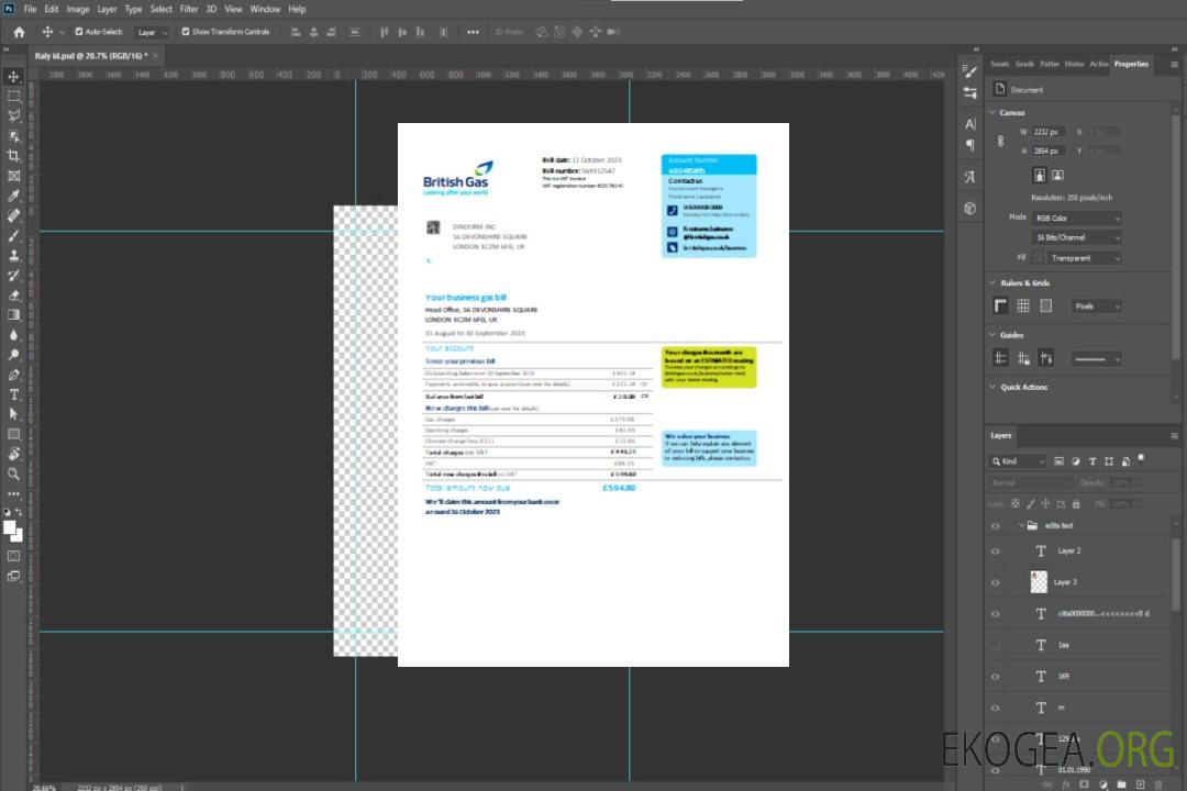Projet de loi sur les services publics de gaz britanniques, SCR template